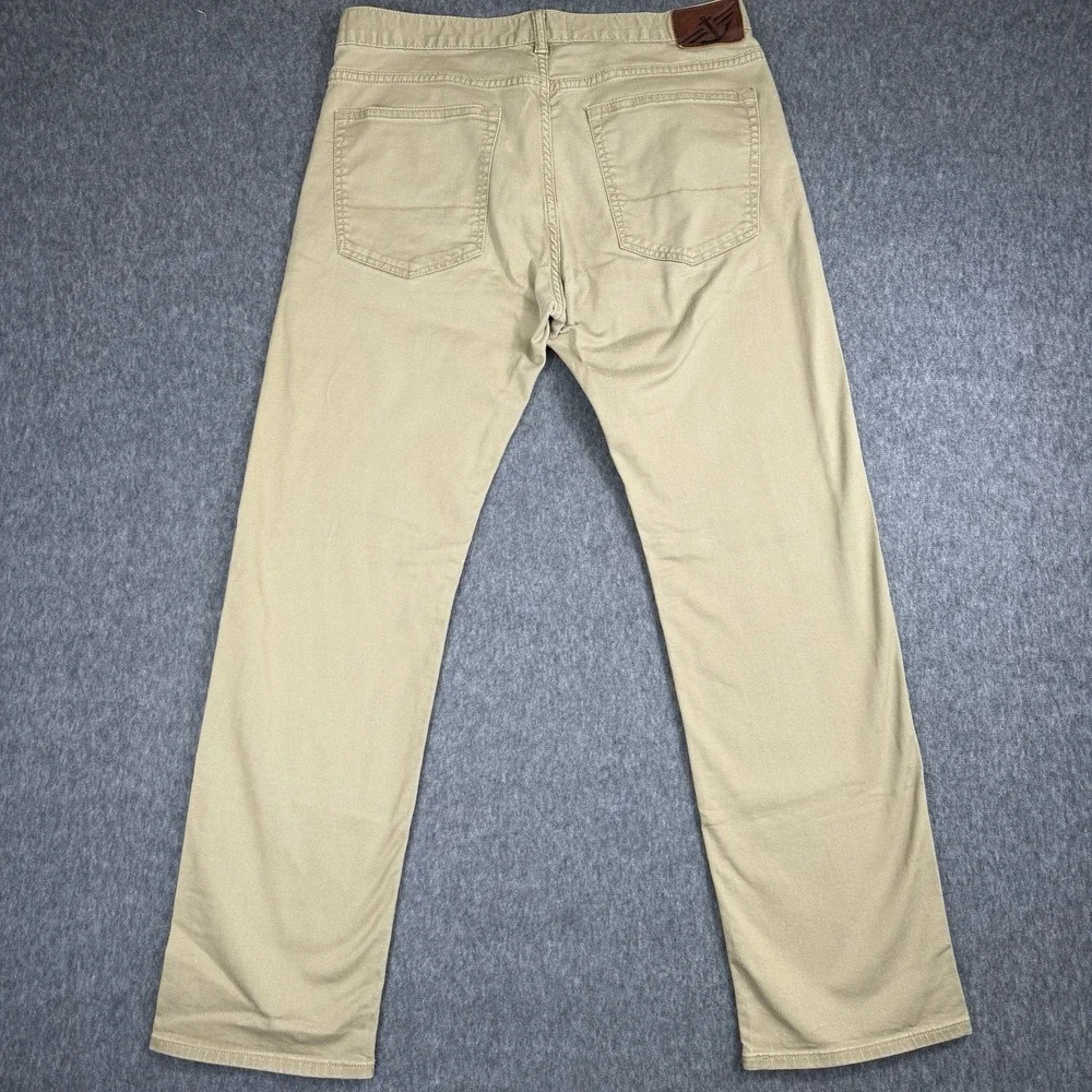 Dockers Straight Fit Pants Mens 32x30 Tan Cotton Twill 5-Pocket Chinos
